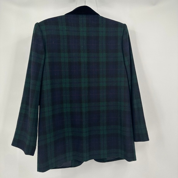 Sag Harbor Women Old Money Tartan Blazer Sz 8 Wool Blend Preppy Heritage Classic - Picture 2 of 8